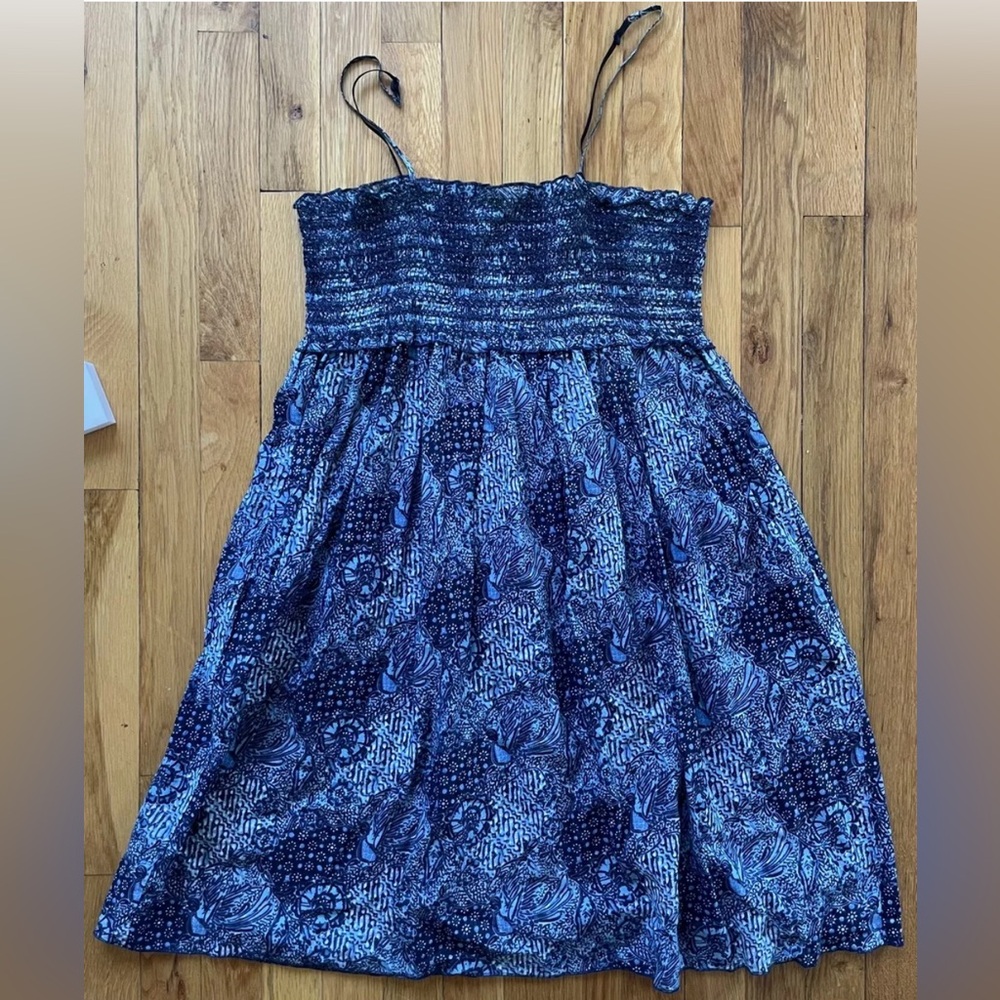 PINKERTON blue knee length sleeveless dress large l